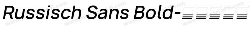Russisch Sans Bold字体转换